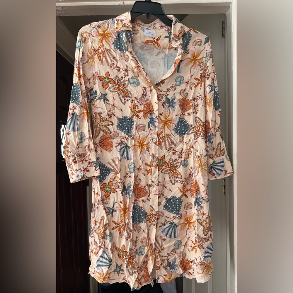 Miss Bastoncino beige dress with underwater detail size L dress